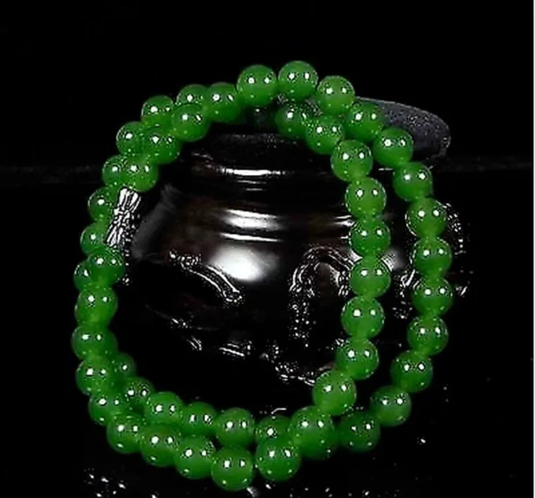 Men'S Accessories Jewelry - Genuine Natural Green Beads Necklace Chinese