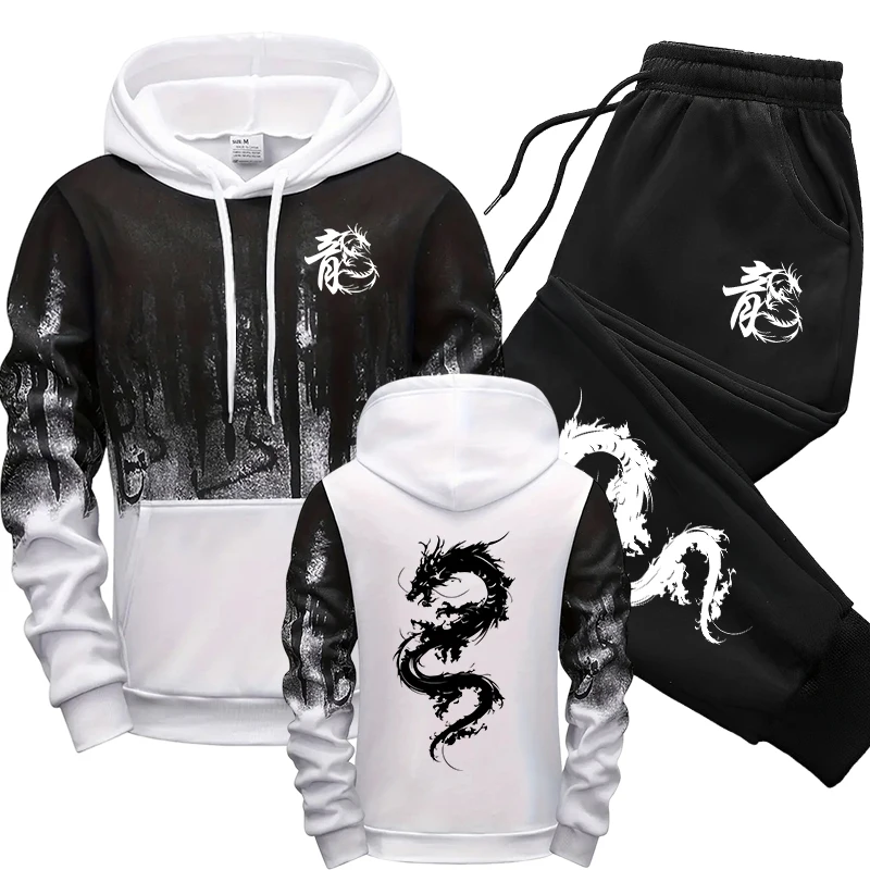 Men'S Accessories Pouch - 2026 Autumn Winter Splash-ink Hoodies Casual