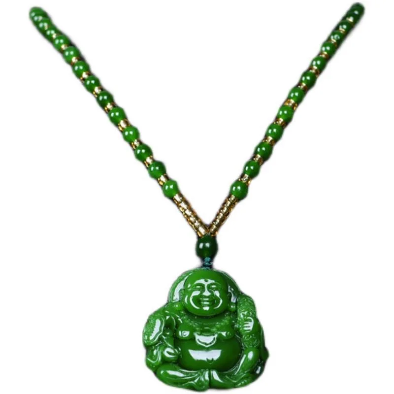 Chinese Green Jade Maitreya Bu - Men'S Accessories Jewelry 评论和价格