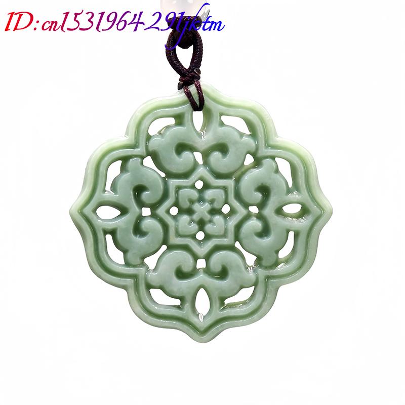 Natural Real Jade Flower Penda - Men'S Accessories Jewelry 评论和价格