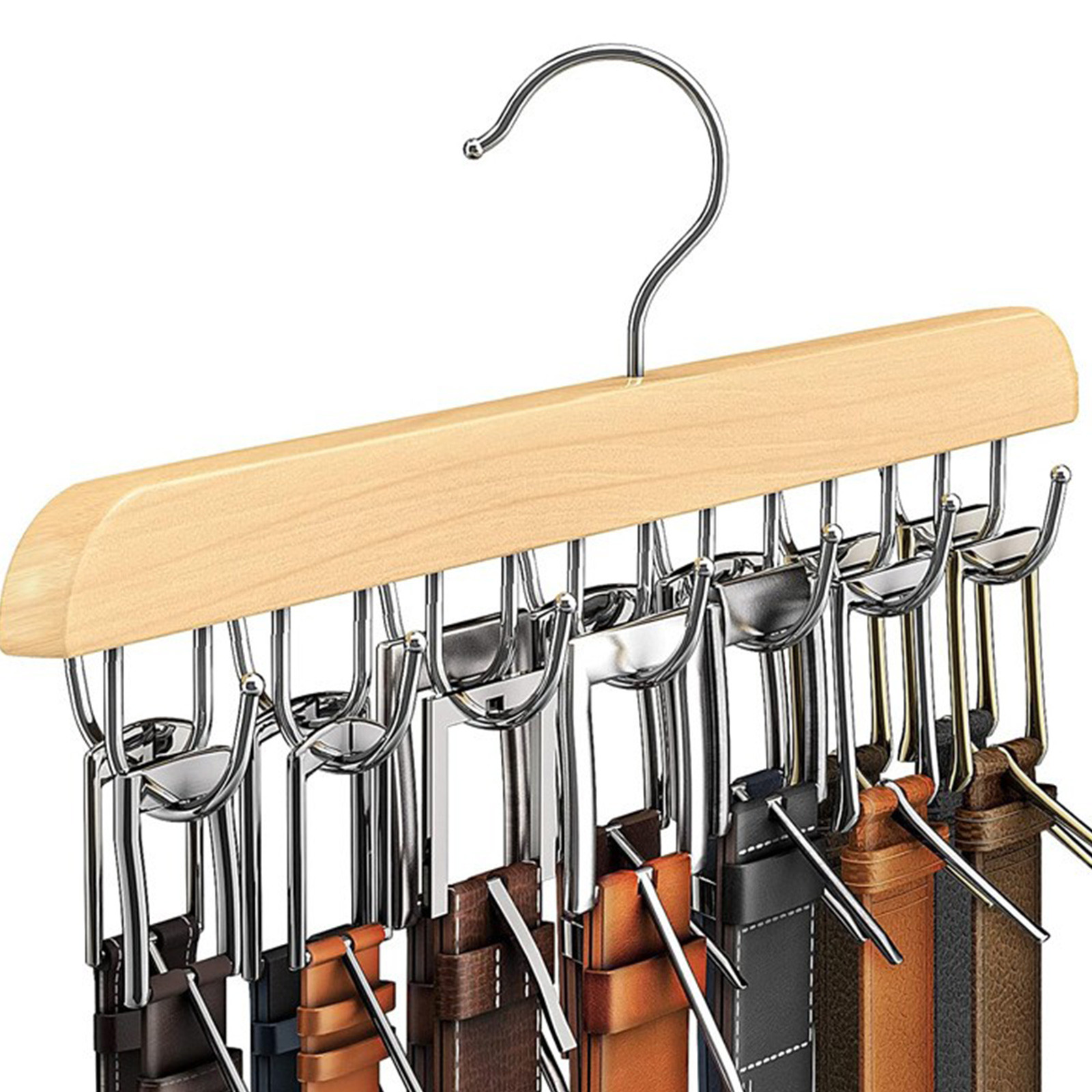 Wooden Belt Rack Women Storage - Men'S Accessories Wardrobe 评论和价格