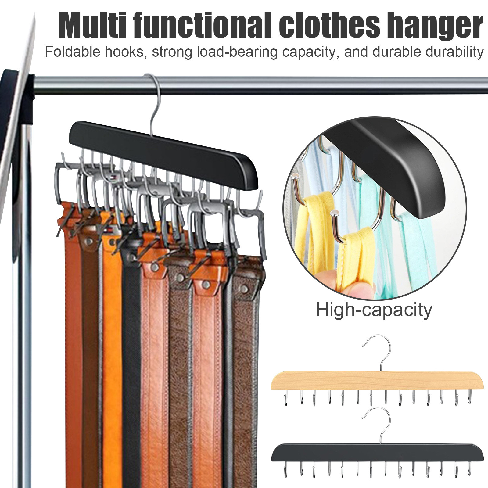 Wooden Belt Rack Women Storage - Men'S Accessories Wardrobe 评论和价格
