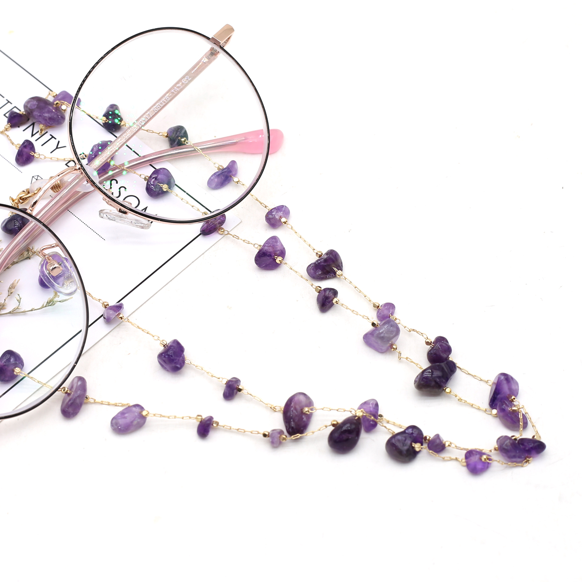 Natural Amethyst Stone Beaded  - Men'S Accessories Glasses 评论和价格