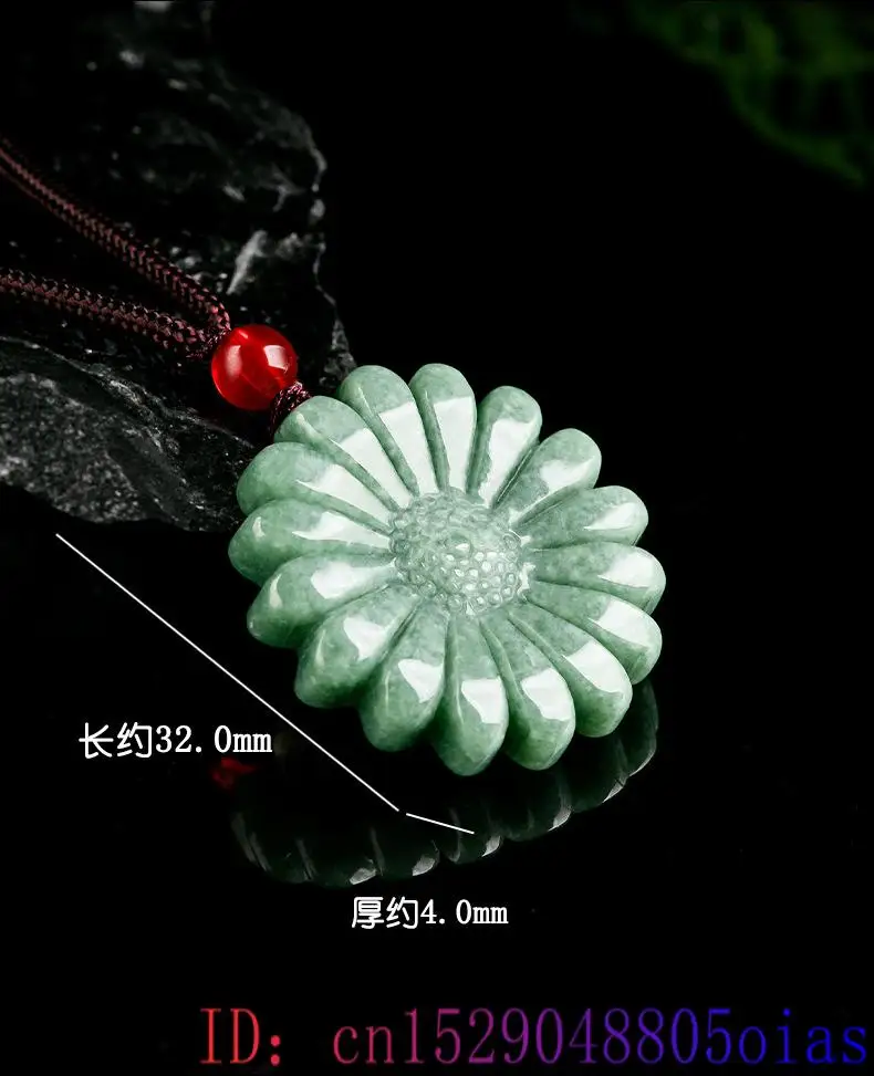 Green Jadeite Sunflower Pendan - Men'S Accessories Jewelry 评论和价格