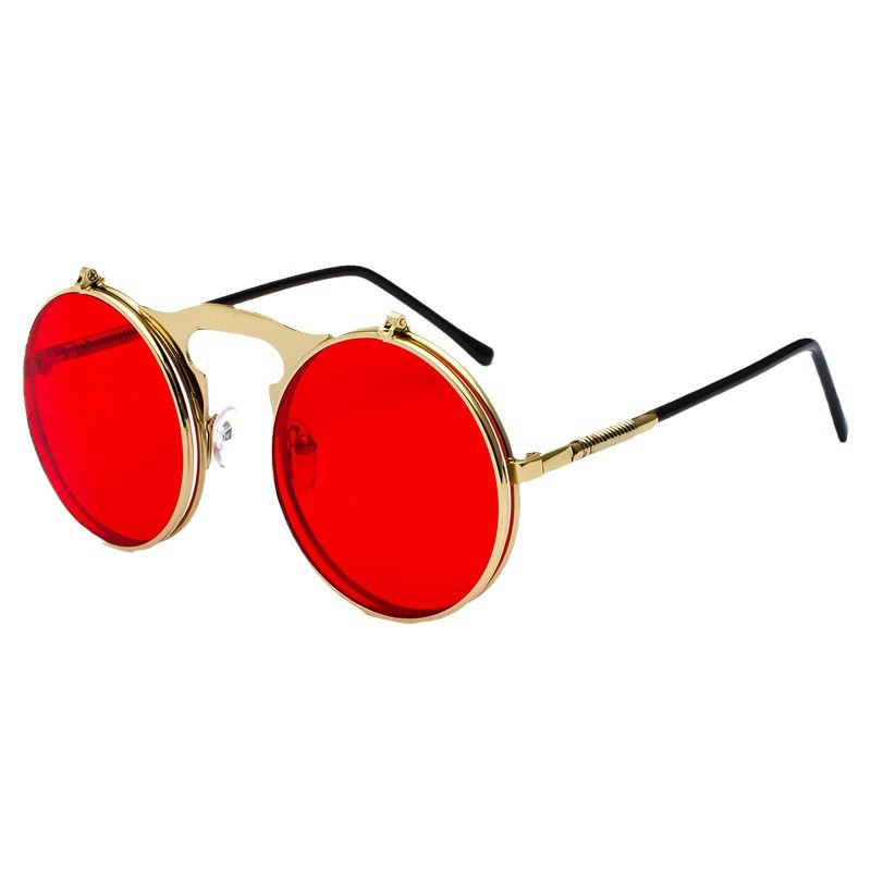 Retro Steampunk Red Round Sung - Men'S Accessories Glasses 评论和价格