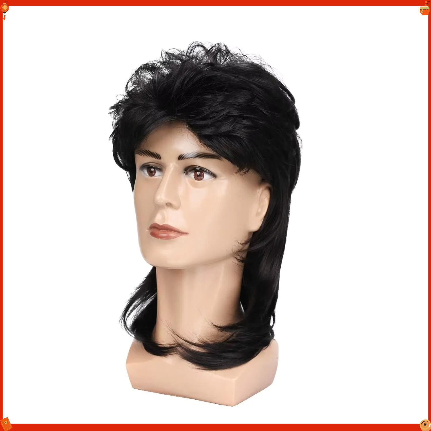Synthetic Mullet Wig for Men 7 - Men'S Accessories In The 80S 评论和价格
