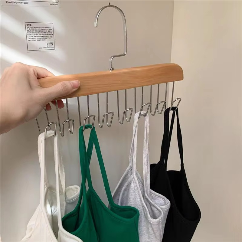 Solid Wood 8 Hook Belt Hanger  - Men'S Accessories Wardrobe 评论和价格