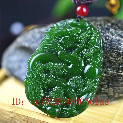 Natural Green Chinese Jade Dra - Men'S Accessories Jewelry 评论和价格
