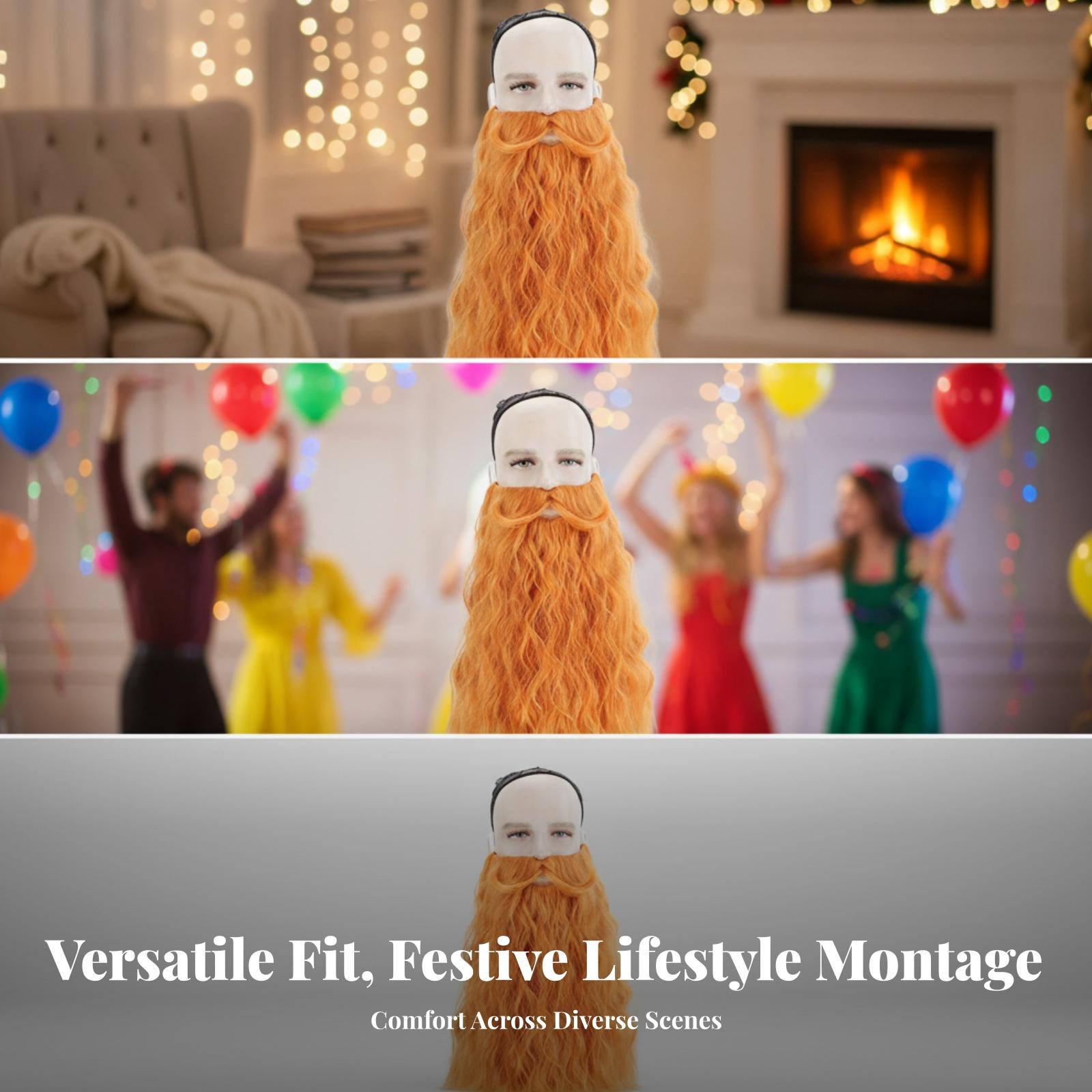 Costume Beard with Mustache Ad - Men Accessories To Wear 评论和价格