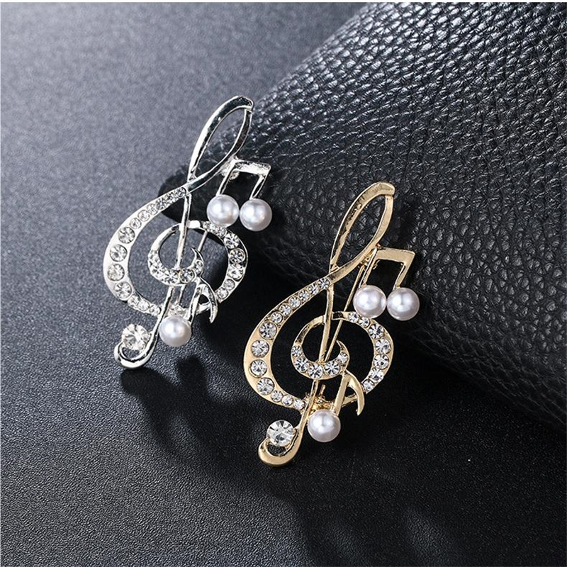 1Pc Elegant Musical Note Brooc - Men'S Accessories Gift Ideas 评论和价格