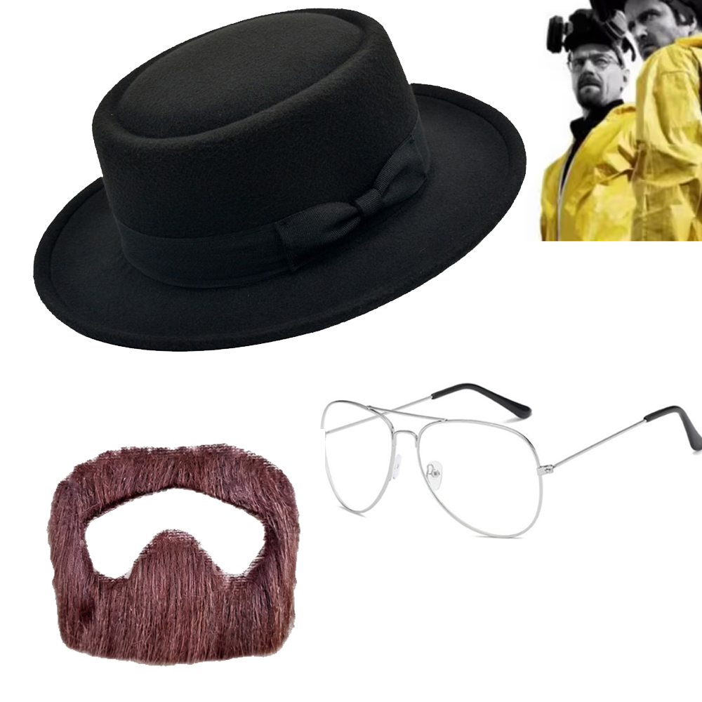 Walter White Cosplay Beard Hat - Men'S Accessories Glasses 评论和价格