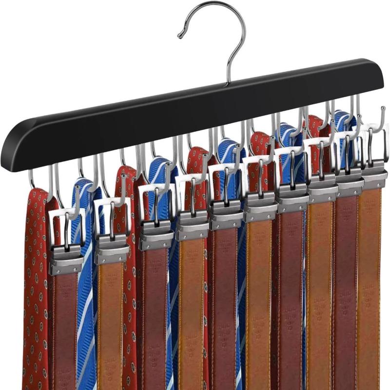 Wooden Belt Rack Women Storage - Men'S Accessories Wardrobe 评论和价格