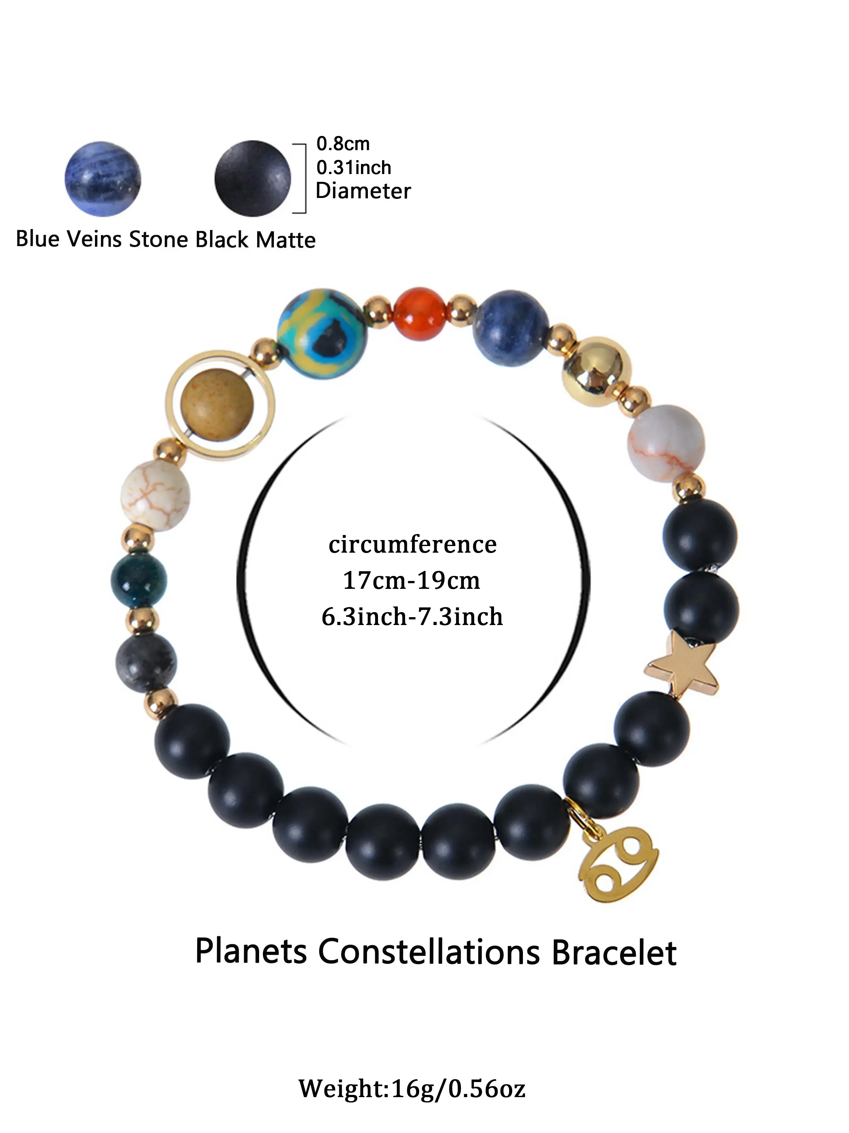 Zodiac Beaded High Quality Cry - Men'S Accessories Gift Ideas 评论和价格