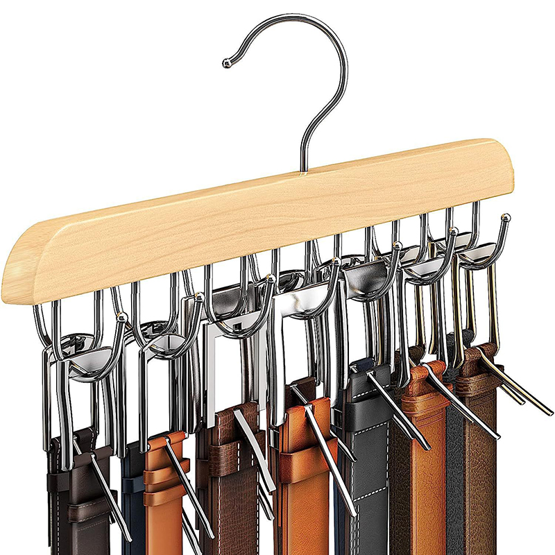 Wooden Belt Rack Women Storage - Men'S Accessories Wardrobe 评论和价格