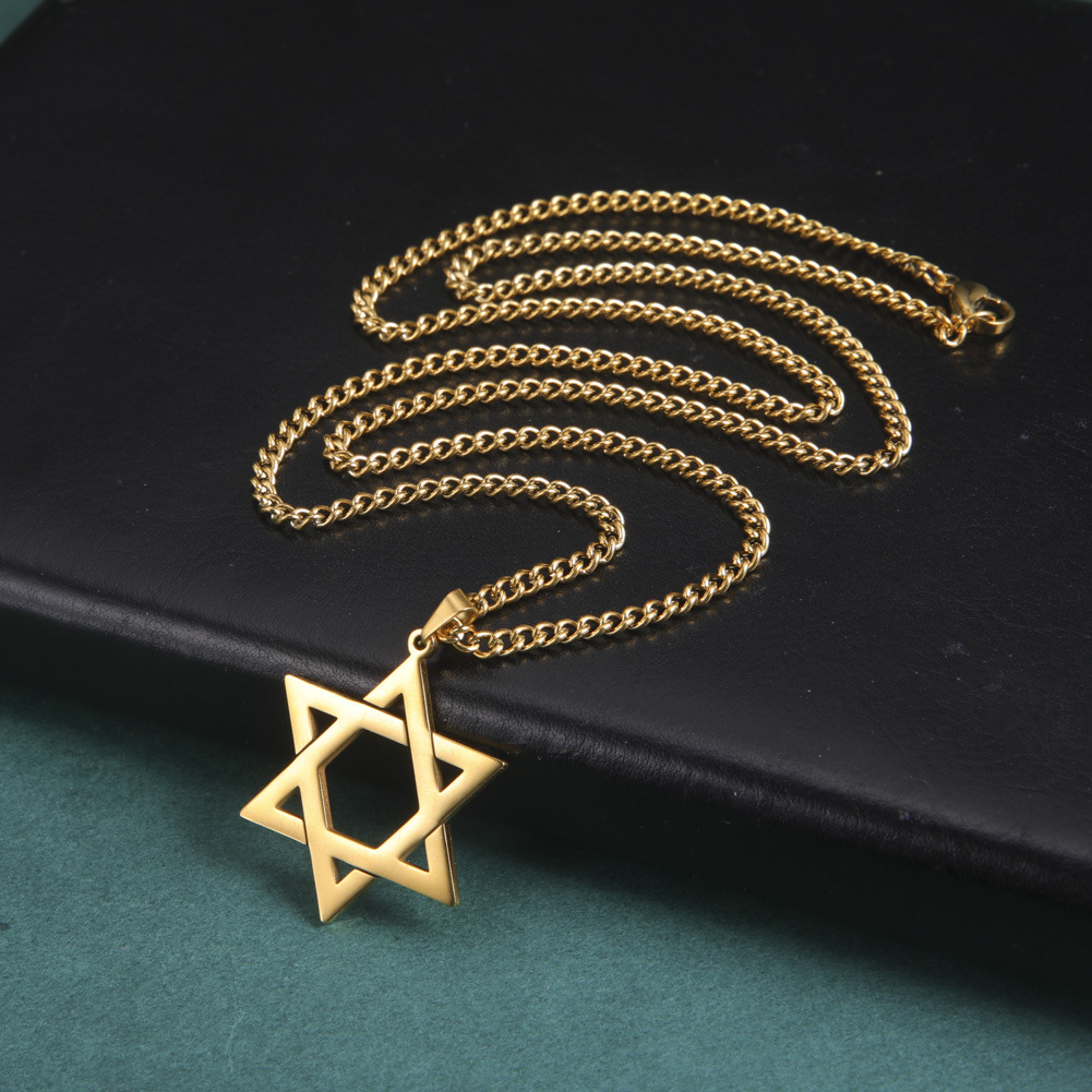 Stainless Steel Star of David  - Men'S Accessories Jewelry 评论和价格