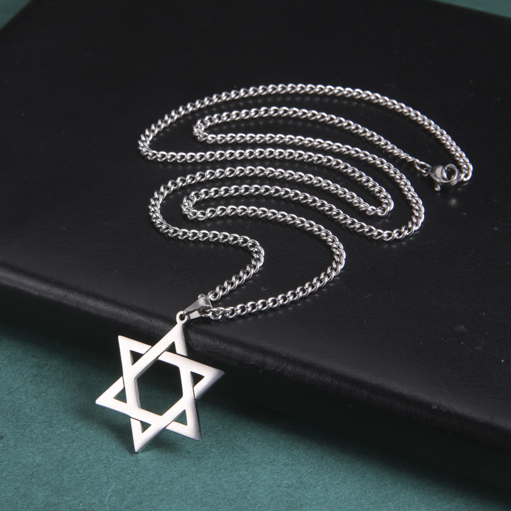 Stainless Steel Star of David  - Men'S Accessories Jewelry 评论和价格