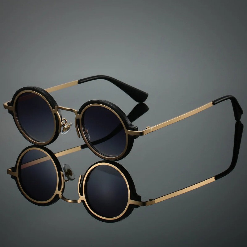 New Retro Metal Round Frame Su - Men'S Accessories Glasses 评论和价格